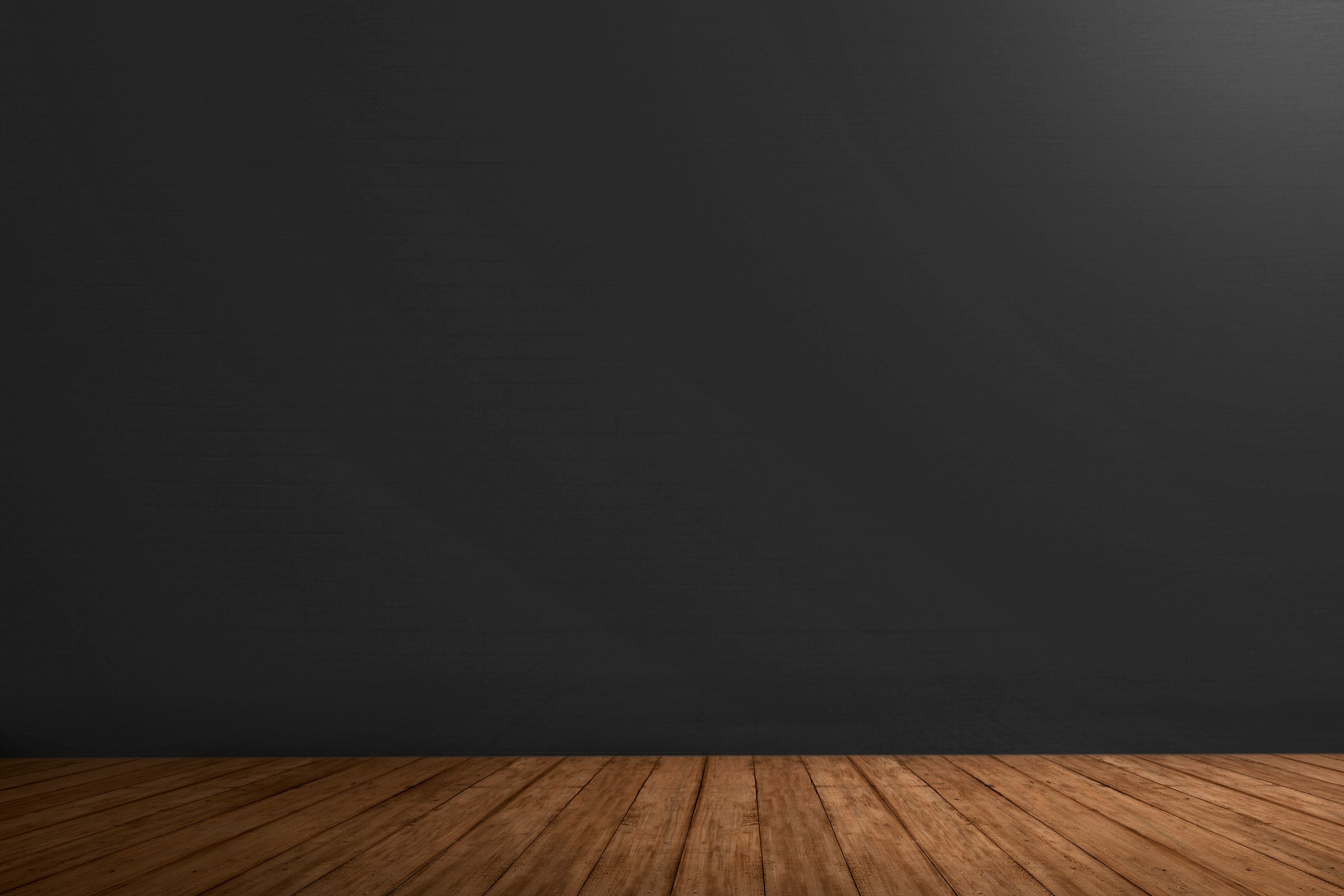 Black Wall and Wooden Floor Background